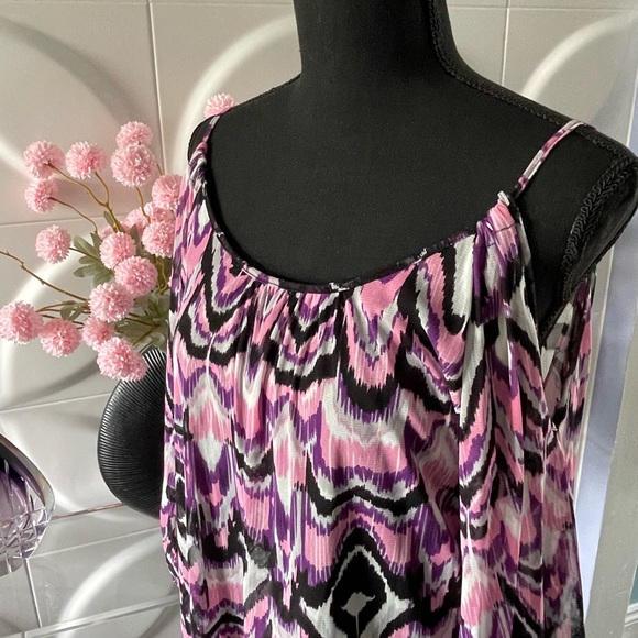 INC International Concepts Women's Cold Shoulder Ikat Blouse Size XL NWT - Picture 2 of 7